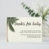 Palm Tree Bohemisch Gender Neutral Books Baby Einladung (Stehend Vorderseite)