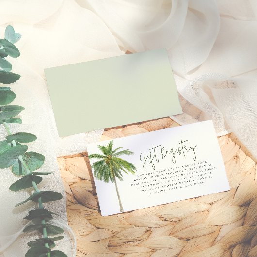 Palm Tree Boho Tropical Brautparty Begleitkarte