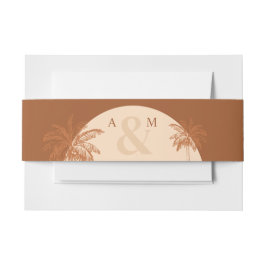Palm Tree Boho Wüste Terracotta & Cream Wedding Einladungsbanderole