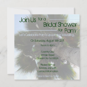 Palm Tree Brautparty Einladung