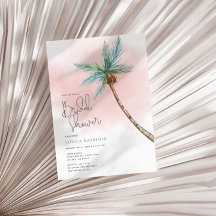 Palm Tree Bridal Dusche Einladung