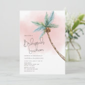 Palm Tree Bridesmaids Luncheon Einladung (Stehend Vorderseite)