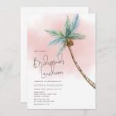 Palm Tree Bridesmaids Luncheon Einladung (Vorne/Hinten)