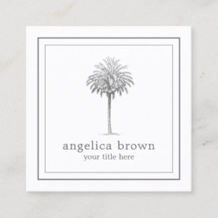 Palm Tree Business Card Quadratische Visitenkarte
