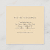 Palm Tree Business Card Quadratische Visitenkarte (Rückseite)