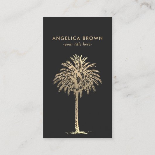 Palm Tree Business Card Visitenkarte (Vorderseite)
