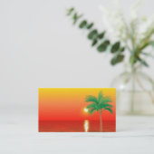 Palm Tree Business Card Visitenkarte (Stehend Vorderseite)