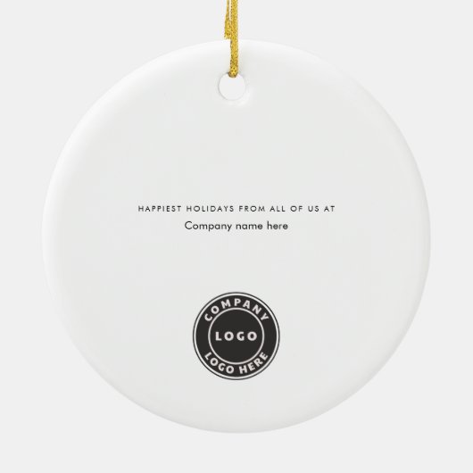 Palm Tree Business Logo Frohe Weihnachten Keramik Ornament (Hinten)