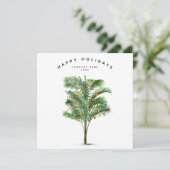 Palm Tree Business Logo Weihnachtskarte (Stehend Vorderseite)
