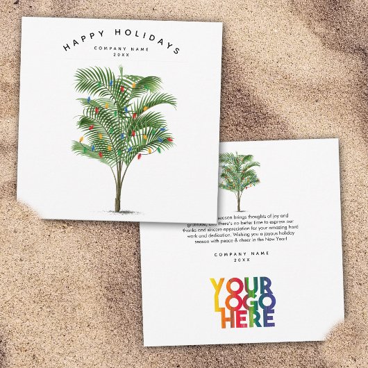 Palm Tree Business Logo Weihnachtskarte