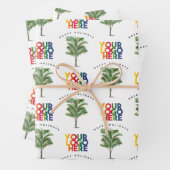 Palm Tree Business Logo Weihnachtskarte Geschenkpapier Set (Beispiel)