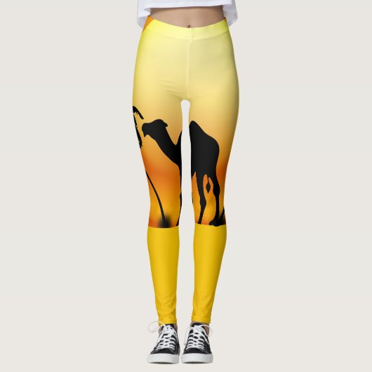Palm Tree & Camel Leggings (Vorderseite)