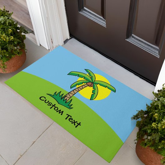 Palm Tree Cartoon Doormat Fußmatte