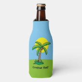 Palm Tree Cartoon Flasche Cooler Flaschenkühler (Flaschenvorderseite)