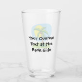 Palm Tree Cartoon Glass Glas (Rückseite)
