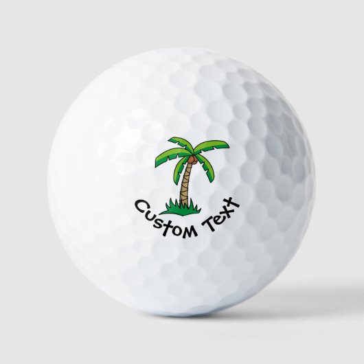 Palm Tree Cartoon Golfball (Vorderseite)