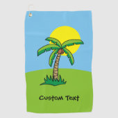Palm Tree Cartoon Golfhandtuch (Vorderseite)