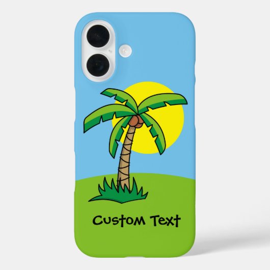 Palm Tree Cartoon iPhone Case (Rückseite)