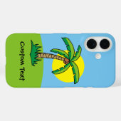 Palm Tree Cartoon iPhone Case (Rückseite (Horizontal))