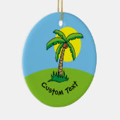 Palm Tree Cartoon Keramik Ornament (Rechts)