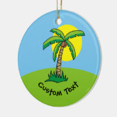 Palm Tree Cartoon Keramik Ornament (Links)