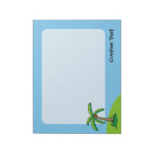 Palm Tree Cartoon Notepad Notizblock (Rotiert)