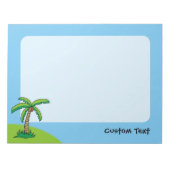 Palm Tree Cartoon Notepad Notizblock (Vorderseite)