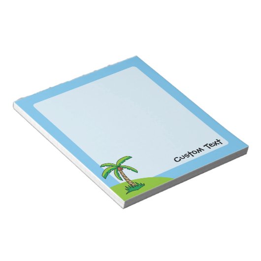 Palm Tree Cartoon Notepad Notizblock (angewinkelt)