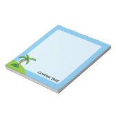 Palm Tree Cartoon Notepad Notizblock (Rotiert)