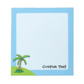 Palm Tree Cartoon Notepad Notizblock (Vorderseite)