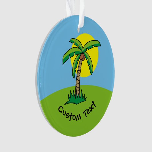 Palm Tree Cartoon Ornament (Vorderseite)