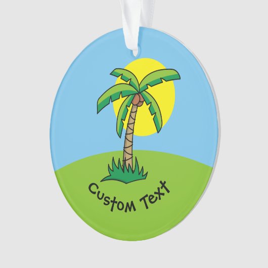 Palm Tree Cartoon Ornament (Vorderseite)