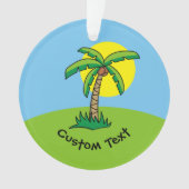 Palm Tree Cartoon Ornament (Vorderseite)