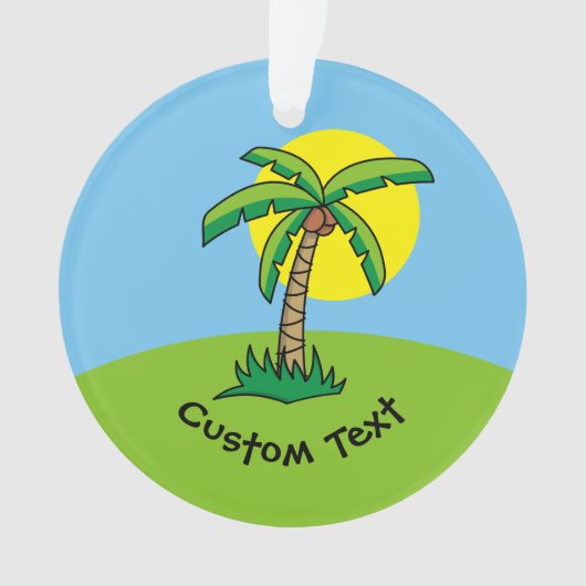 Palm Tree Cartoon Ornament (Vorderseite)