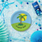 Palm Tree Cartoon Papierplatte Pappteller (Party)