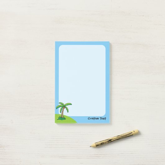 Palm Tree Cartoon Postit Notes Post-it Klebezettel (Auf Schreibtisch)