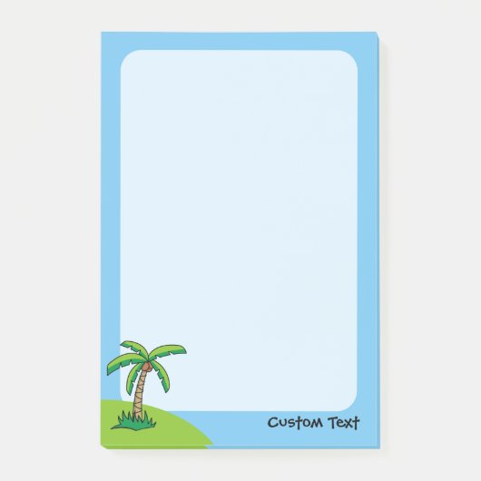 Palm Tree Cartoon Postit Notes Post-it Klebezettel (Vorderseite)