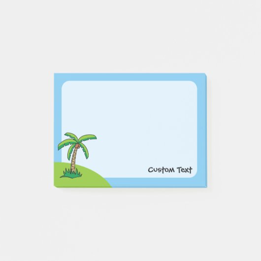Palm Tree Cartoon Postit Notes Post-it Klebezettel (Vorderseite)