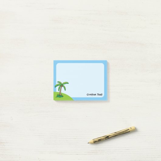 Palm Tree Cartoon Postit Notes Post-it Klebezettel (Auf Schreibtisch)