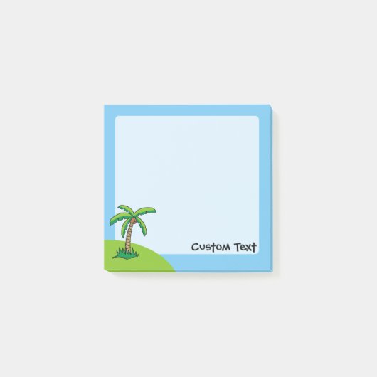 Palm Tree Cartoon Postit Notes Post-it Klebezettel (Vorderseite)