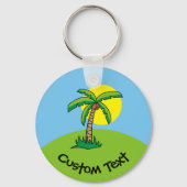 Palm Tree Cartoon Schlüsselanhänger (Vorderseite)