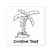 Palm Tree Cartoon Selbstfarbige Briefmarke Permastempel (Design)