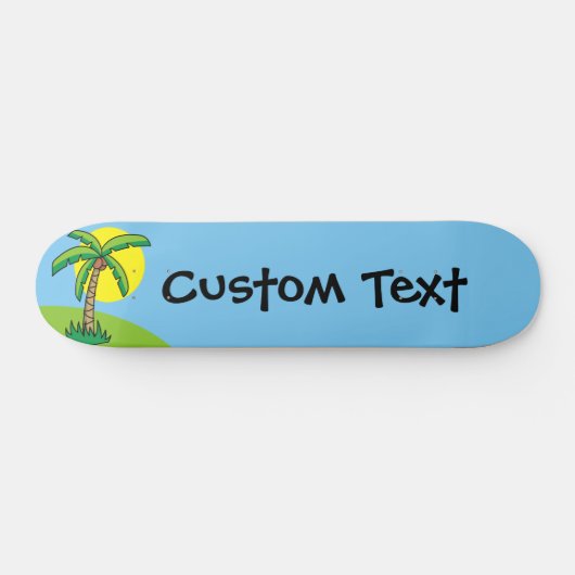 Palm Tree Cartoon Skateboard (Horizontal)
