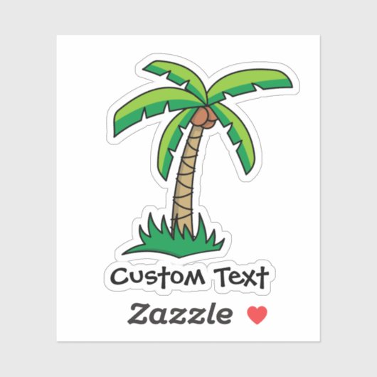 Palm Tree Cartoon Sticker (Blatt)