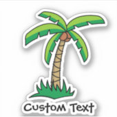 Palm Tree Cartoon Sticker (Vorderseite)
