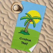 Palm Tree Cartoon Strandtuch