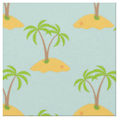 Palm Tree Cartoon Tropical Island Muster Fabric Stoff (Nahaufnahme)