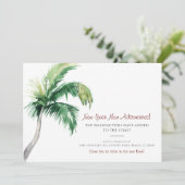 Palm Tree Change of Address Moving Announcement Feiertagskarte (Stehend Vorderseite)