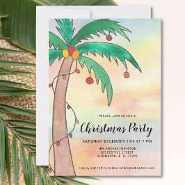 Palm Tree Christmas Party Einladung