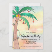 Palm Tree Christmas Party Einladung (Vorderseite)